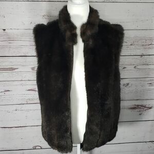 GIACCA Reversible Faux Fur Vest Black Size S